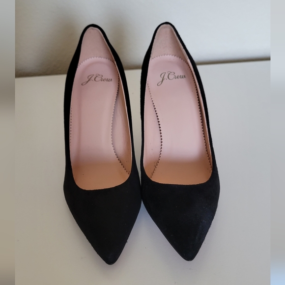New J. Crew Elsie Suede Pump in Black Size 5 - Picture 4 of 6